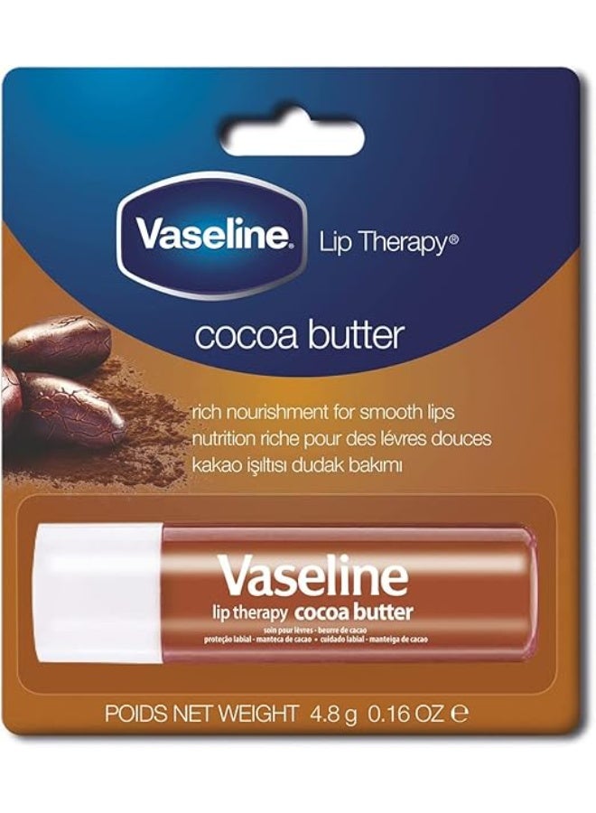 Vaseline Lip Care Cocoa Butter Rich Nourishment, 4.8 Gm - Image 1